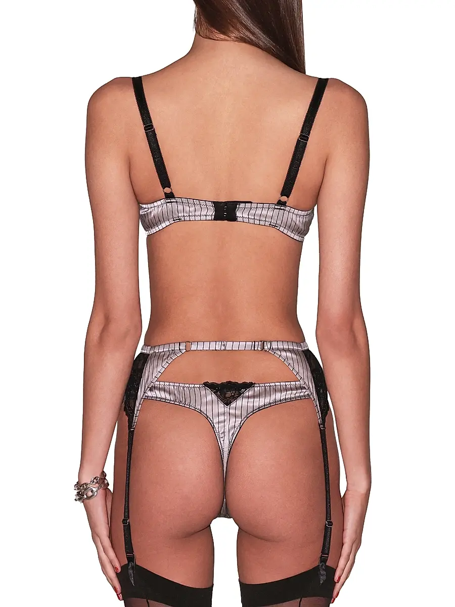 Fleur du Mal Women's Executive Silk & Lace Underwire Balconette Bra | Thumbnail 5 Fleur du Mal Women's Executive Silk & Lace Underwire Balconette Bra | Thumbnail 5