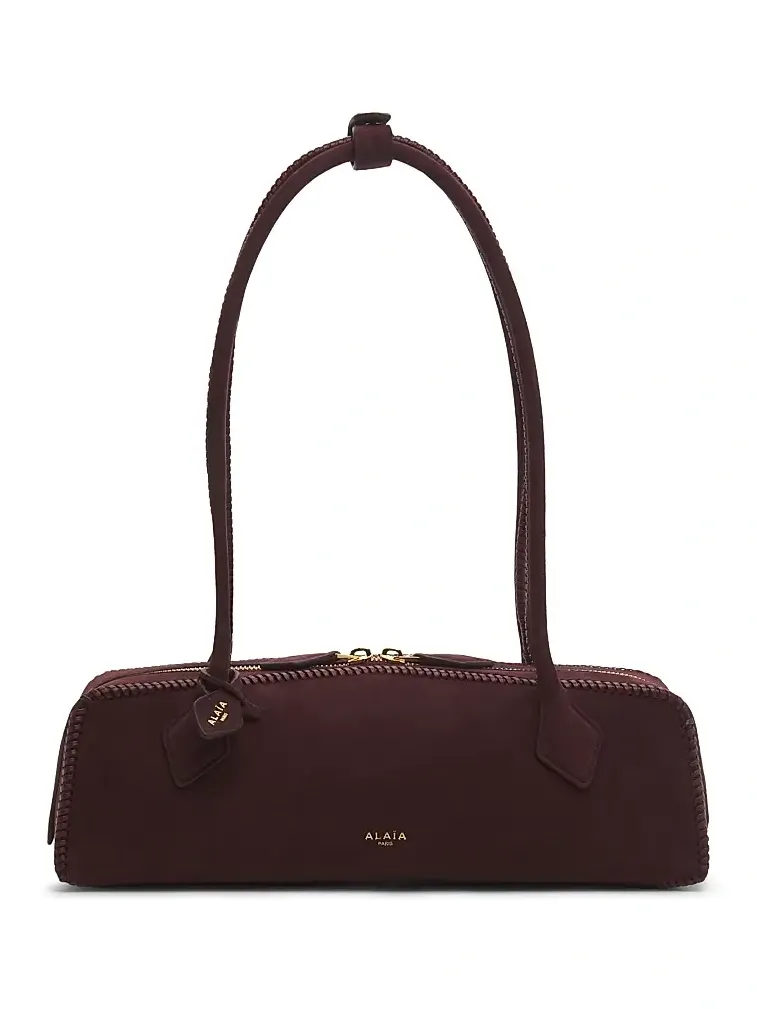 Women's Le Teckel Woven-Trim Suede Shoulder Bag Women's Le Teckel Woven-Trim Suede Shoulder Bag