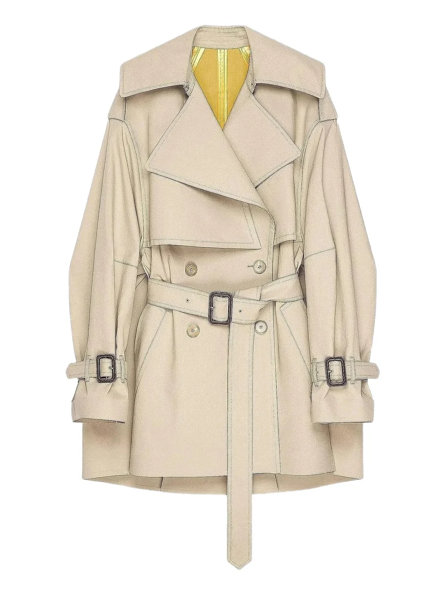 Givenchy Women's Short Trench Coat in Cotton - Beige Multi