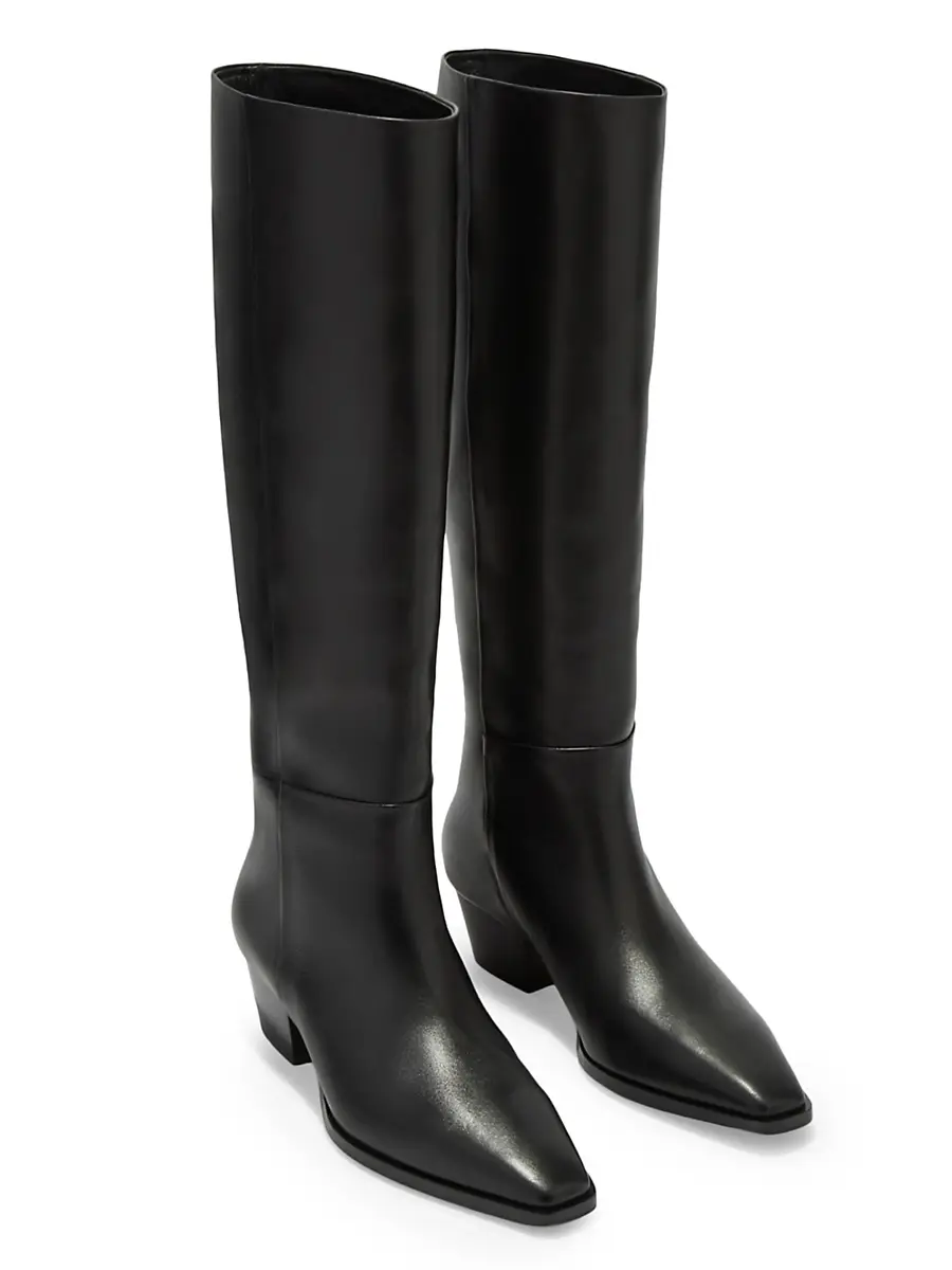 aeyde Women's Medea 40MM Leather Knee-High Boots | Thumbnail 2 aeyde Women's Medea 40MM Leather Knee-High Boots | Thumbnail 2