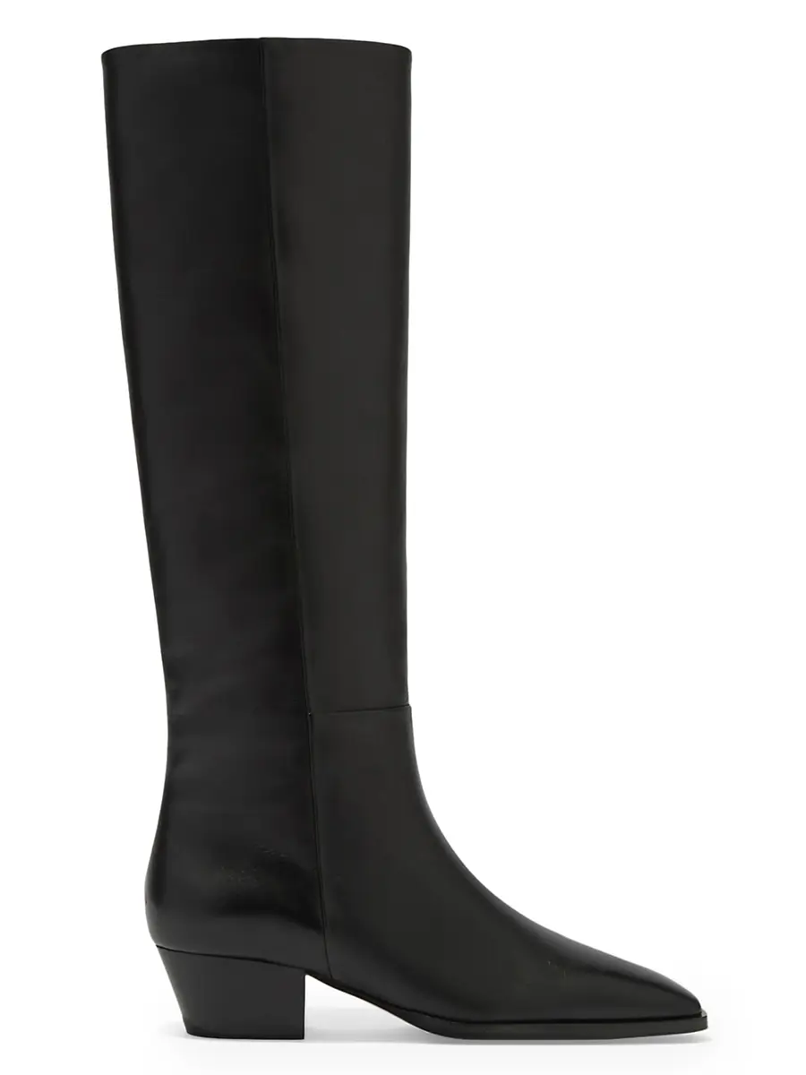 aeyde Women's Medea 40MM Leather Knee-High Boots - Black - Size 10 | Image 1 aeyde Women's Medea 40MM Leather Knee-High Boots - Black - Size 10 | Image 1