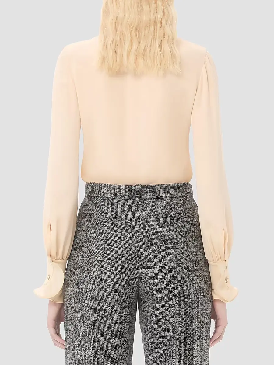 Valentino Garavani Women's Georgette Blouse - Birch | Thumbnail 4 Valentino Garavani Women's Georgette Blouse - Birch | Thumbnail 4