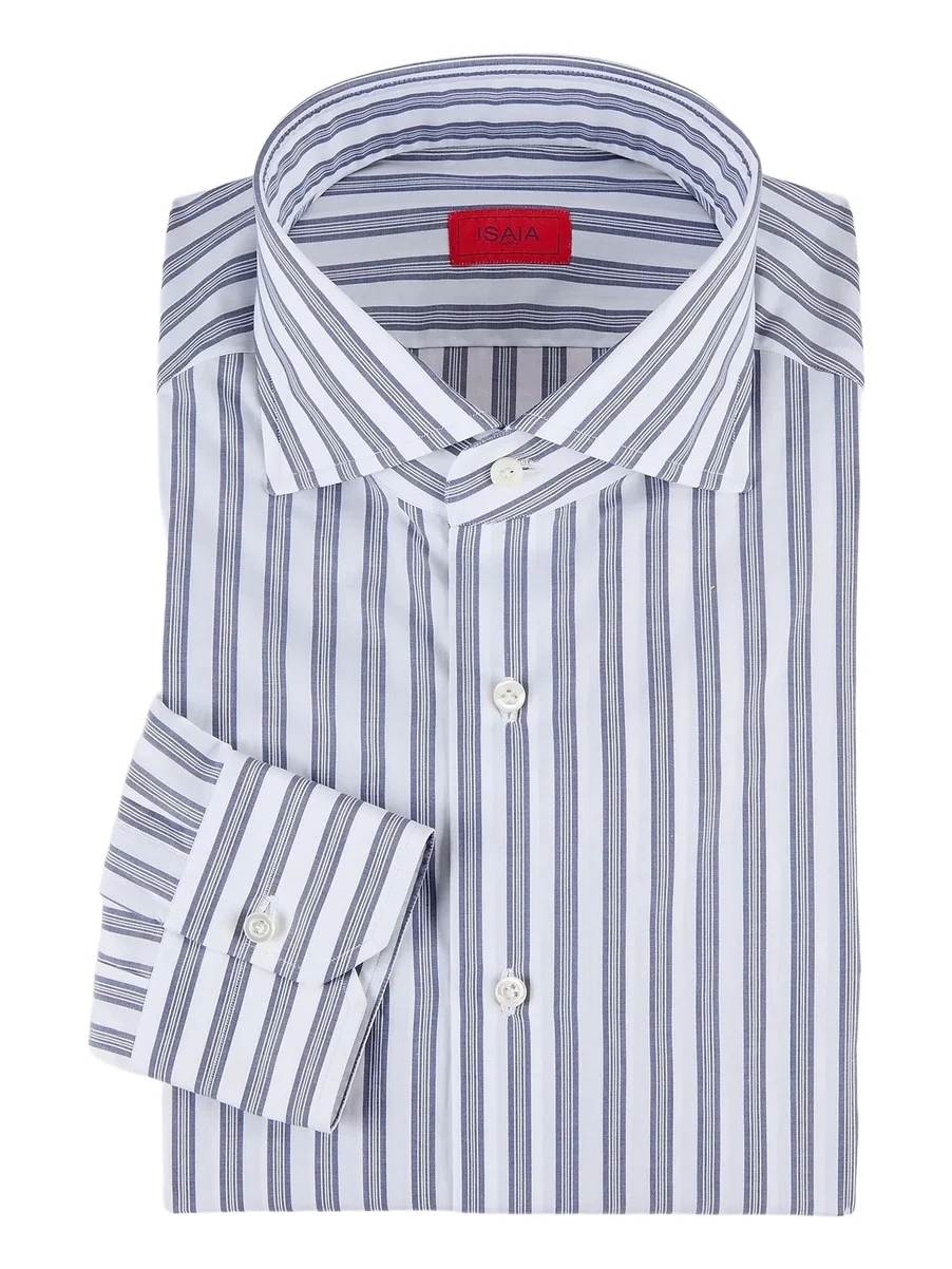 Men's Classic Striped Italian Button-Front Shirt Men's Classic Striped Italian Button-Front Shirt