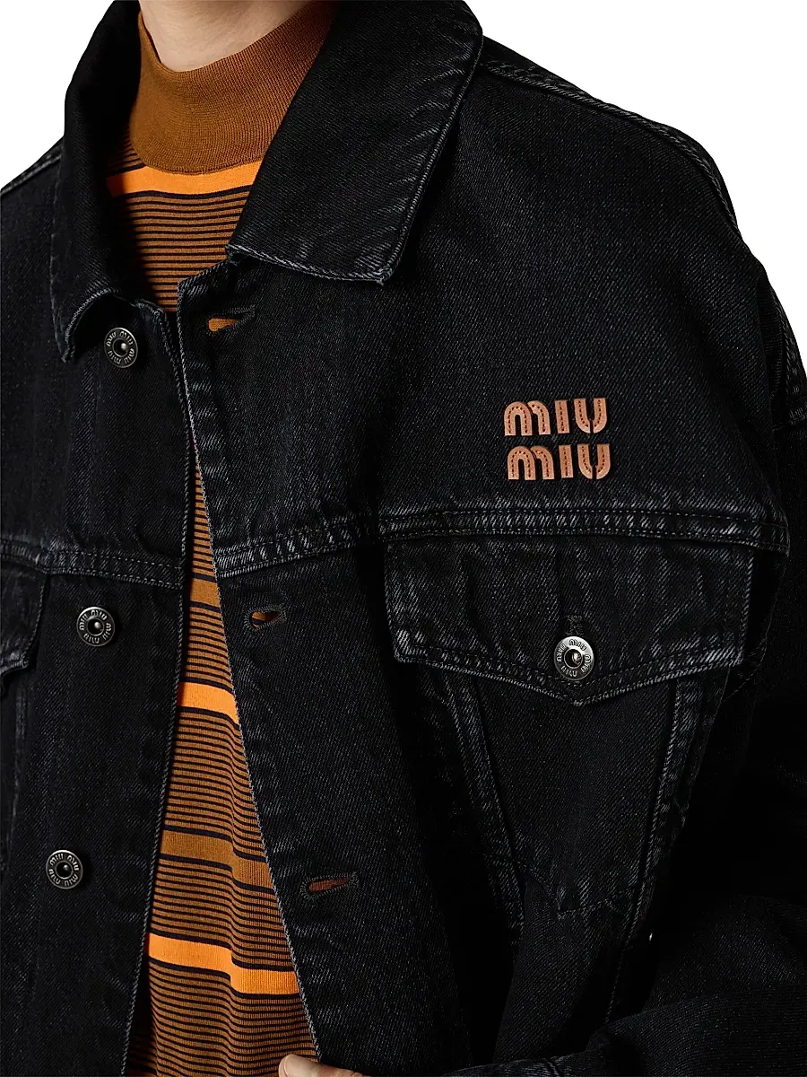 Miu Miu Women's Denim Jacket - Black | Thumbnail 5