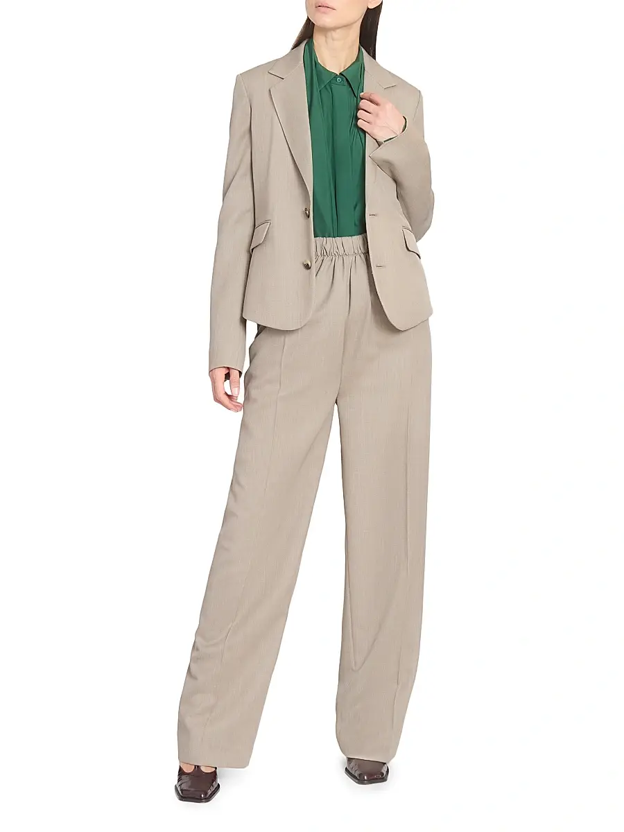 LOEWE Women's Belted Trousers - Beige Melange | Thumbnail 2 LOEWE Women's Belted Trousers - Beige Melange | Thumbnail 2