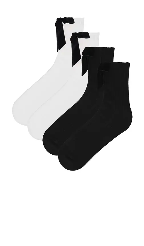 Lovers and Friends Angelina Bow Socks 2 Pack | Thumbnail 2