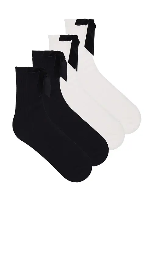 Lovers and Friends Angelina Bow Socks 2 Pack