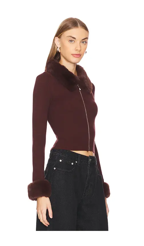 MORE TO COME Natalie Knit Zip Cardigan | Thumbnail 2