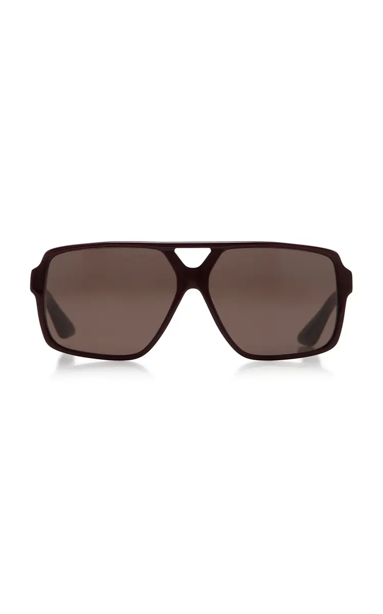 x Oliver Peoples Rectangle-Frame Acetate Sunglasses