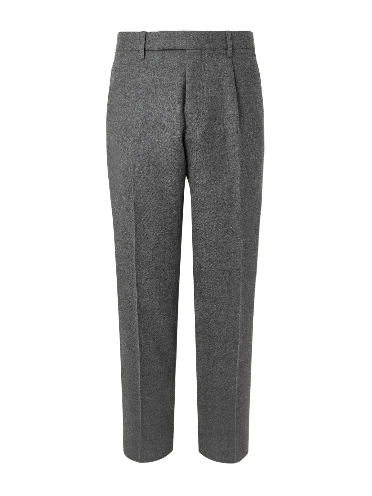 Tapered Pleated Wool Trousers - Men
