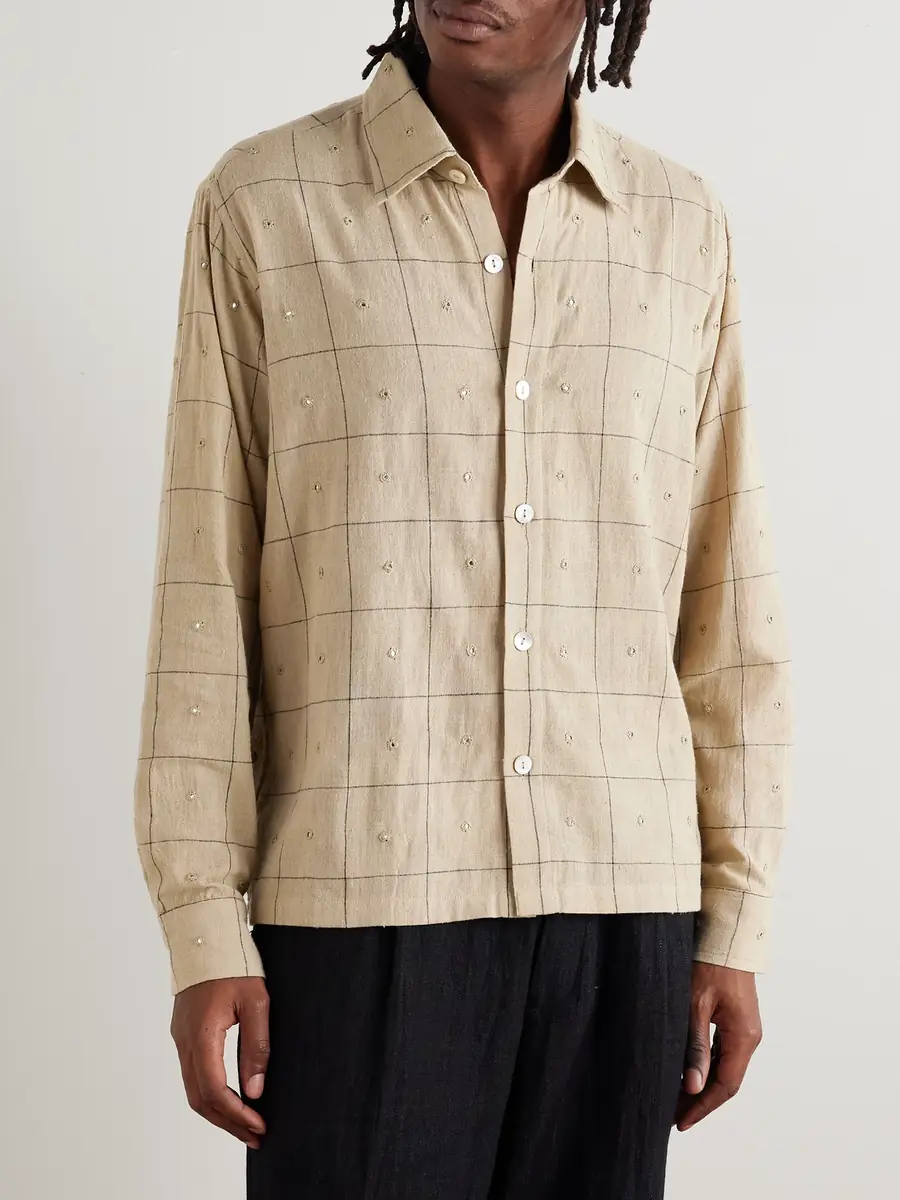 Kartik Research Box Checked Cotton Shirt - Men | Thumbnail 3 Kartik Research Box Checked Cotton Shirt - Men | Thumbnail 3