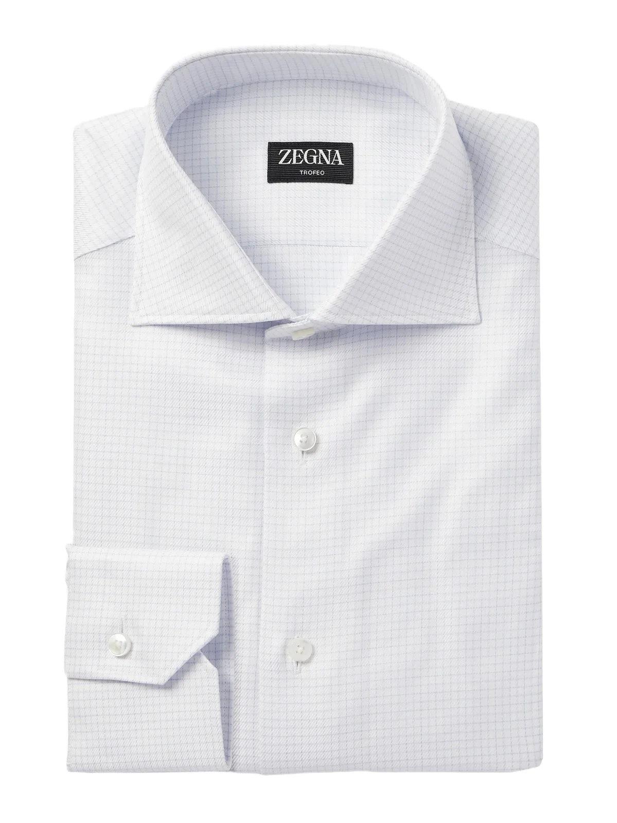 Cutaway-Collar Checked Cotton Shirt - Men Cutaway-Collar Checked Cotton Shirt - Men