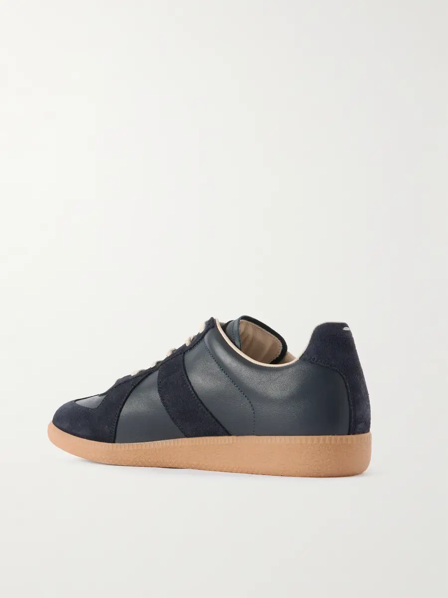 Maison Margiela Replica Leather and Suede Sneakers - Men | Thumbnail 4 Maison Margiela Replica Leather and Suede Sneakers - Men | Thumbnail 4