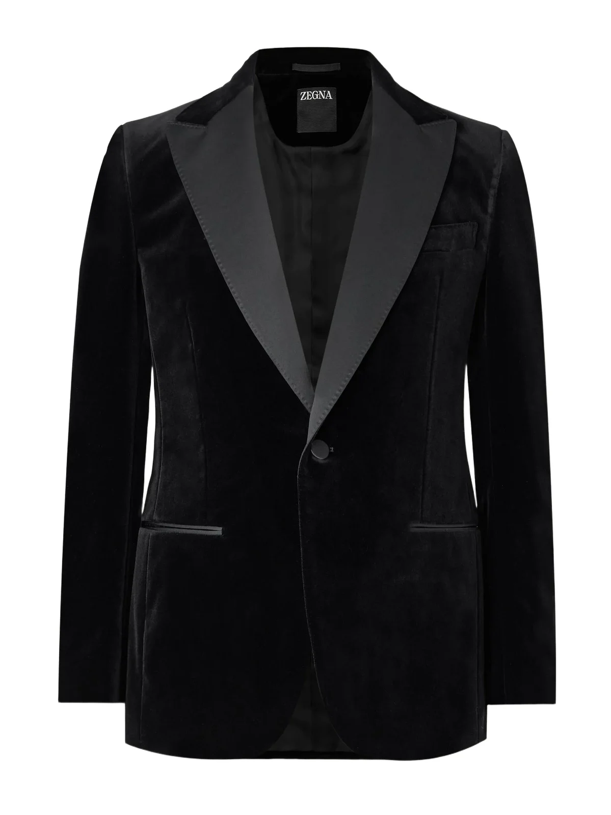Zegna Satin-Trimmed Cotton-Velvet Tuxedo Jacket - Men