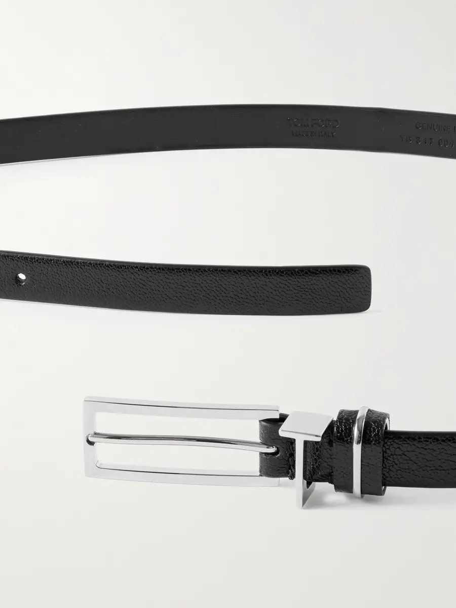 Tom Ford 3cm Full-Grain Glossed-Leather Belt - Men | Thumbnail 2 Tom Ford 3cm Full-Grain Glossed-Leather Belt - Men | Thumbnail 2
