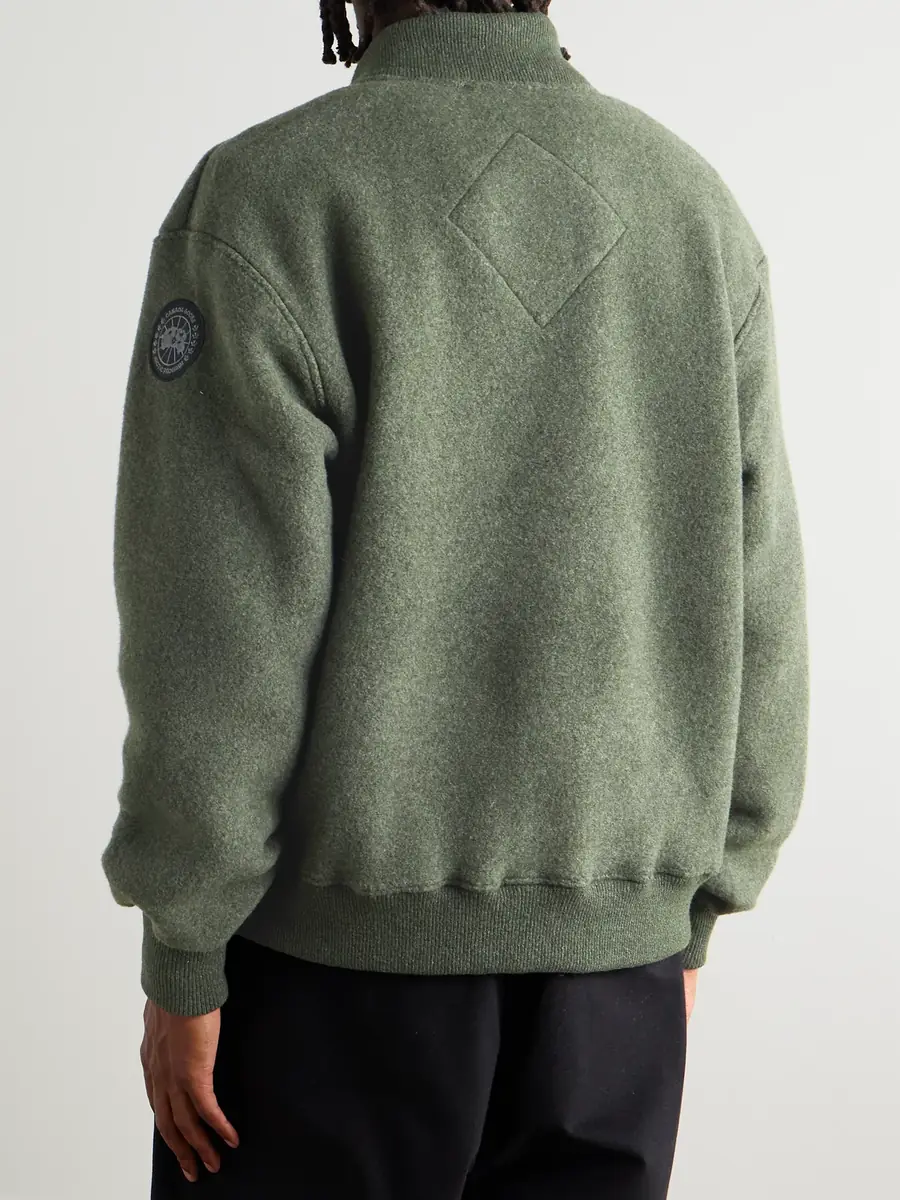 Canada Goose Hudson Logo-Appliquéd Recycled Wool-Blend Fleece Bomber Jacket - Men | Thumbnail 3 Canada Goose Hudson Logo-Appliquéd Recycled Wool-Blend Fleece Bomber Jacket - Men | Thumbnail 3