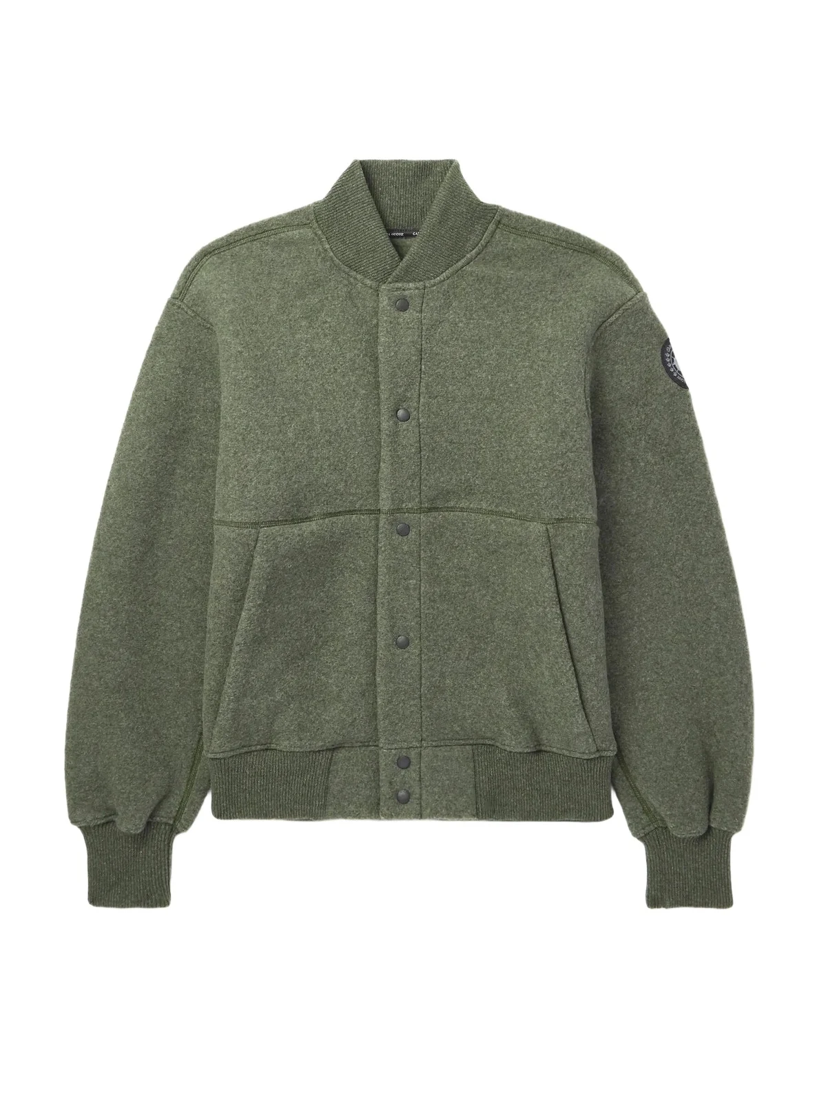 Canada Goose Hudson Logo-Appliquéd Recycled Wool-Blend Fleece Bomber Jacket - Men