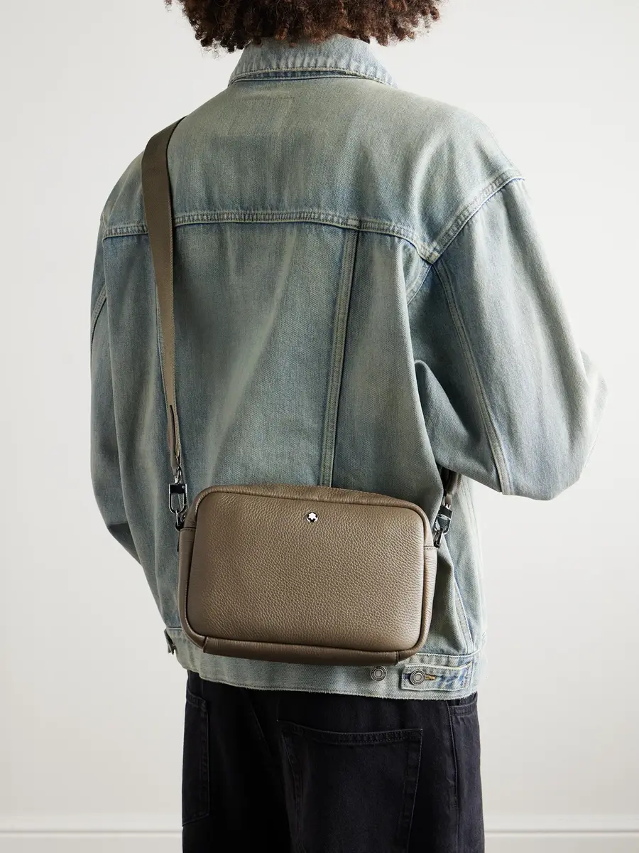 Montblanc Full-Grain Leather Messenger Bag - Men | Thumbnail 6