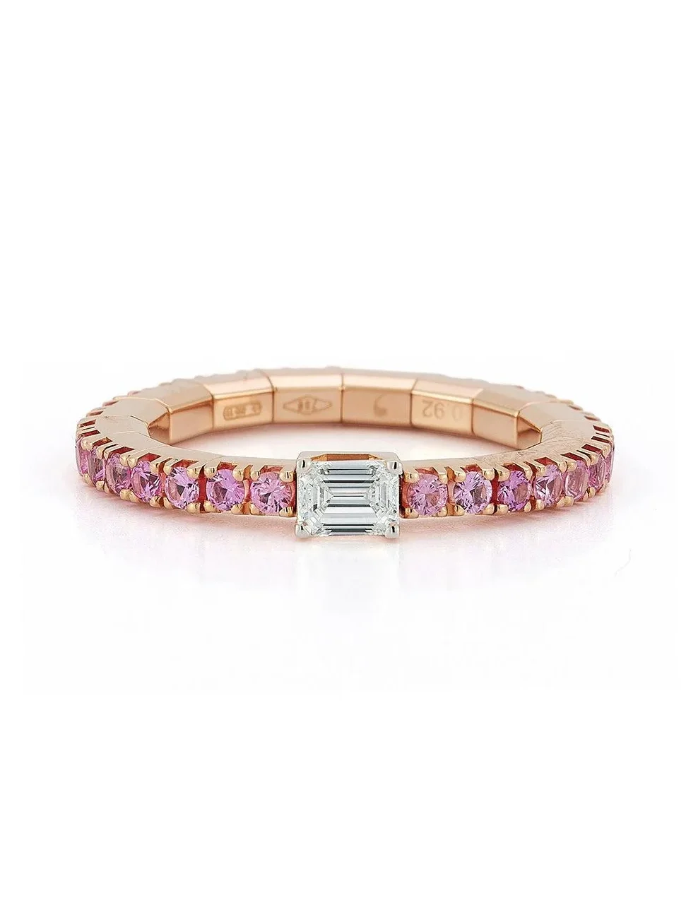 ROBERTO DEMEGLIO Pink Sapphire Diamond Stretch Ring