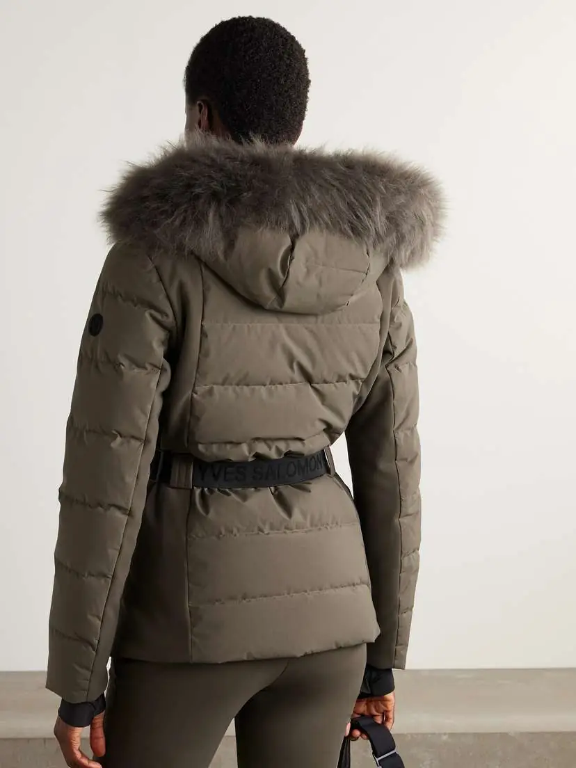 Yves Salomon Belted Shell Down Ski Jacket | Thumbnail 3 Yves Salomon Belted Shell Down Ski Jacket | Thumbnail 3