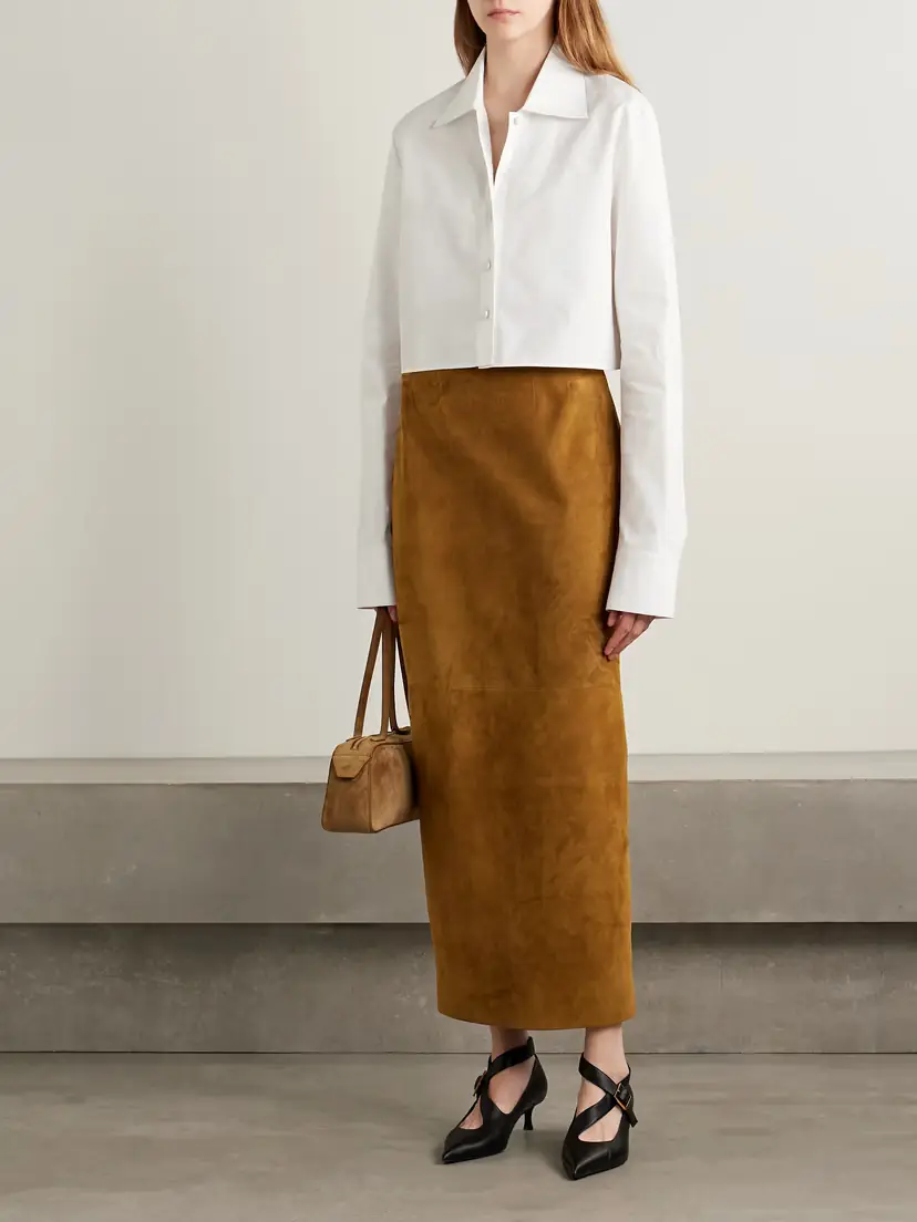 Khaite Jasen Cropped Oxford Shirt | Thumbnail 2
