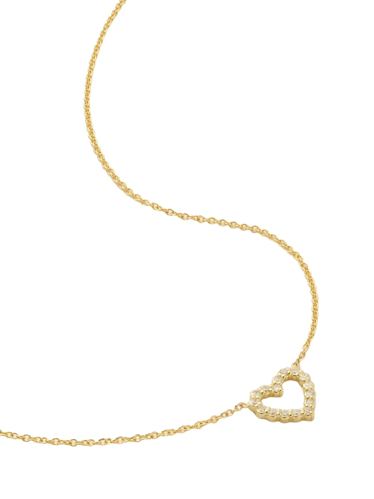 Open Heart 18-karat Gold Diamond Necklace Open Heart 18-karat Gold Diamond Necklace