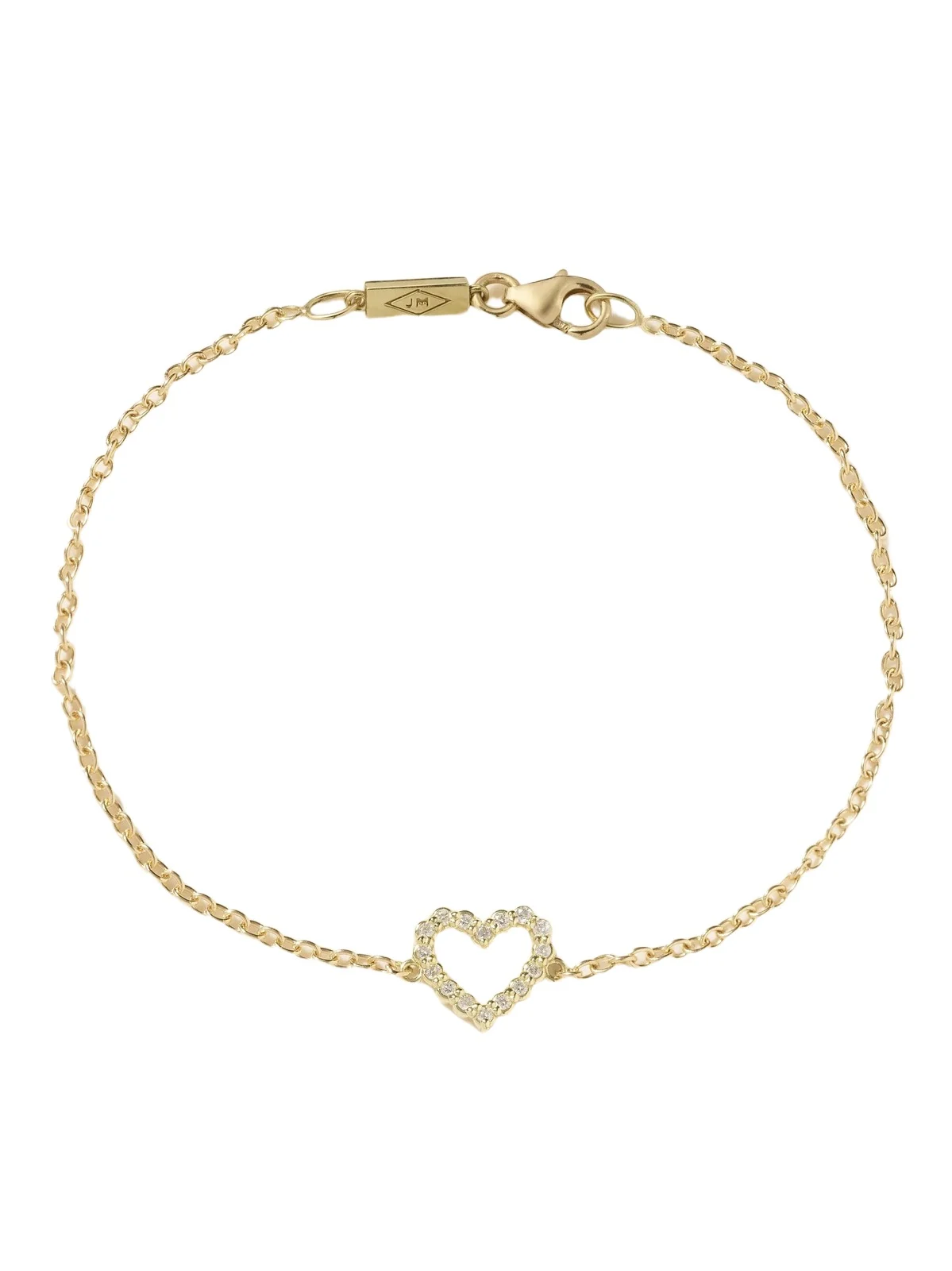 Jennifer Meyer Open Heart 18-karat Gold Diamond Bracelet