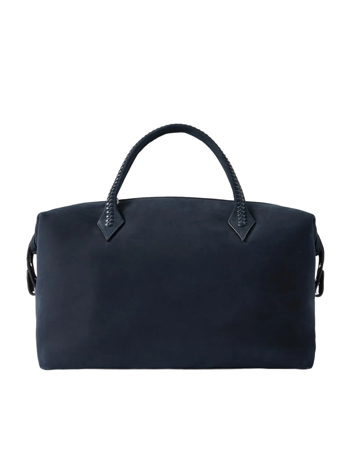 Vérité City Braided Leather-trimmed Nubuck Tote