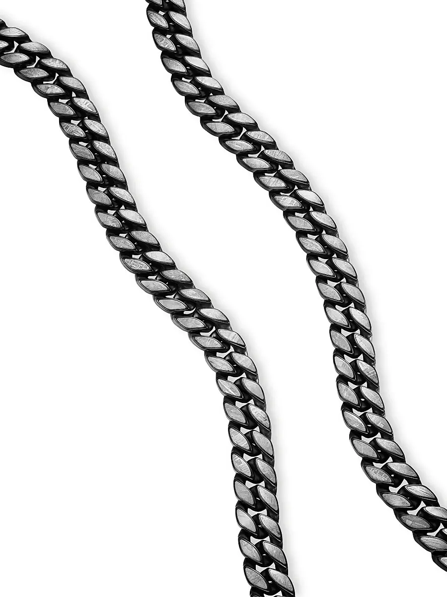 David Yurman Men's Curb Chain Necklace in Black Titanium - Meteorite | Thumbnail 3 David Yurman Men's Curb Chain Necklace in Black Titanium - Meteorite | Thumbnail 3