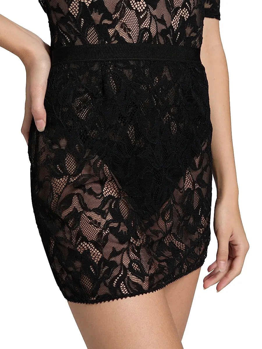 Kiki de Montparnasse Women's Sophie Stretch Lace Skirt - Black | Thumbnail 5 Kiki de Montparnasse Women's Sophie Stretch Lace Skirt - Black | Thumbnail 5