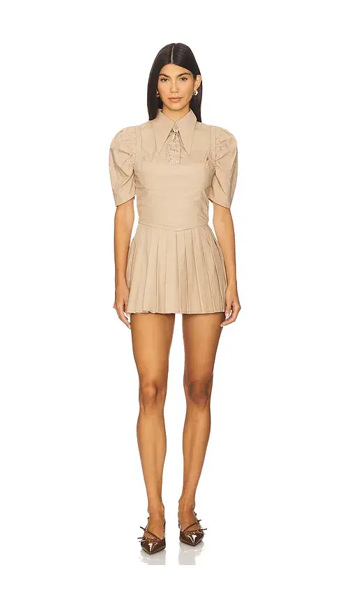 LA FUORI Alena Pleated Mini Dress