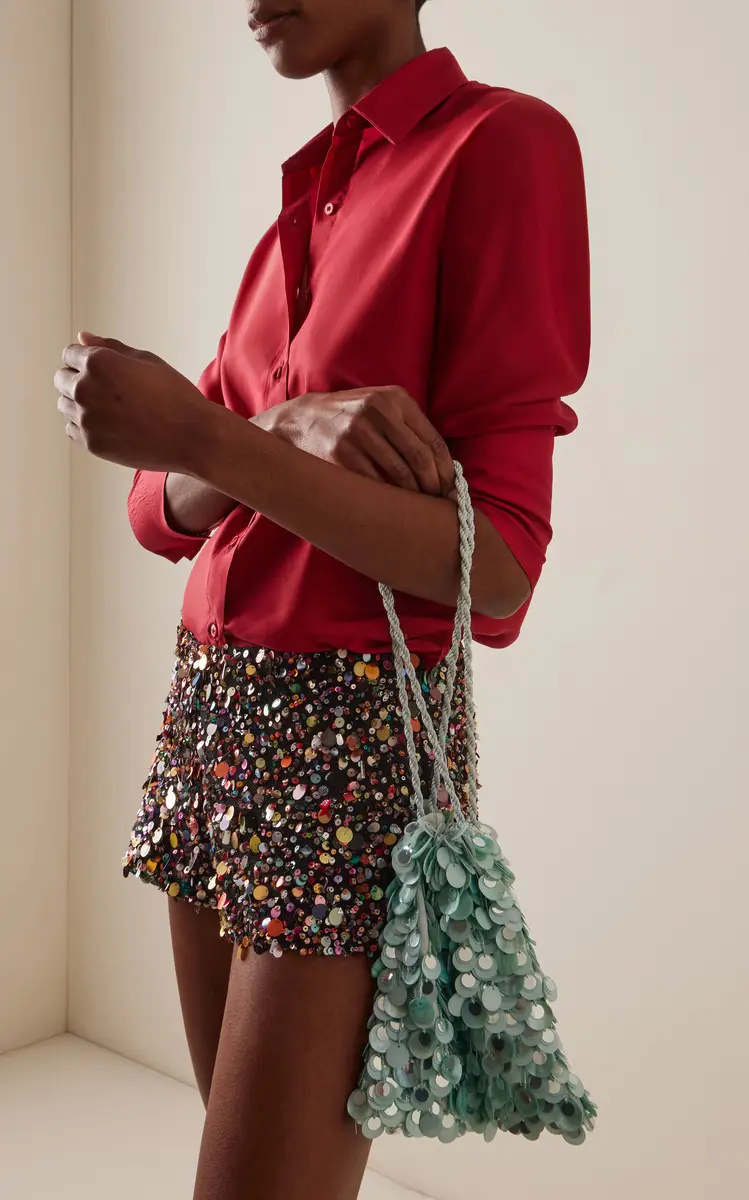 Lizzie Fortunato Gala Sequined Mother of Pearl Bag | Thumbnail 3