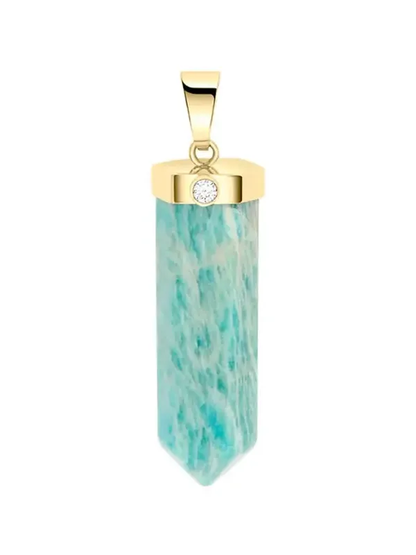 Beatriz Werebe Amazonite and Diamond Natural Stone Charm