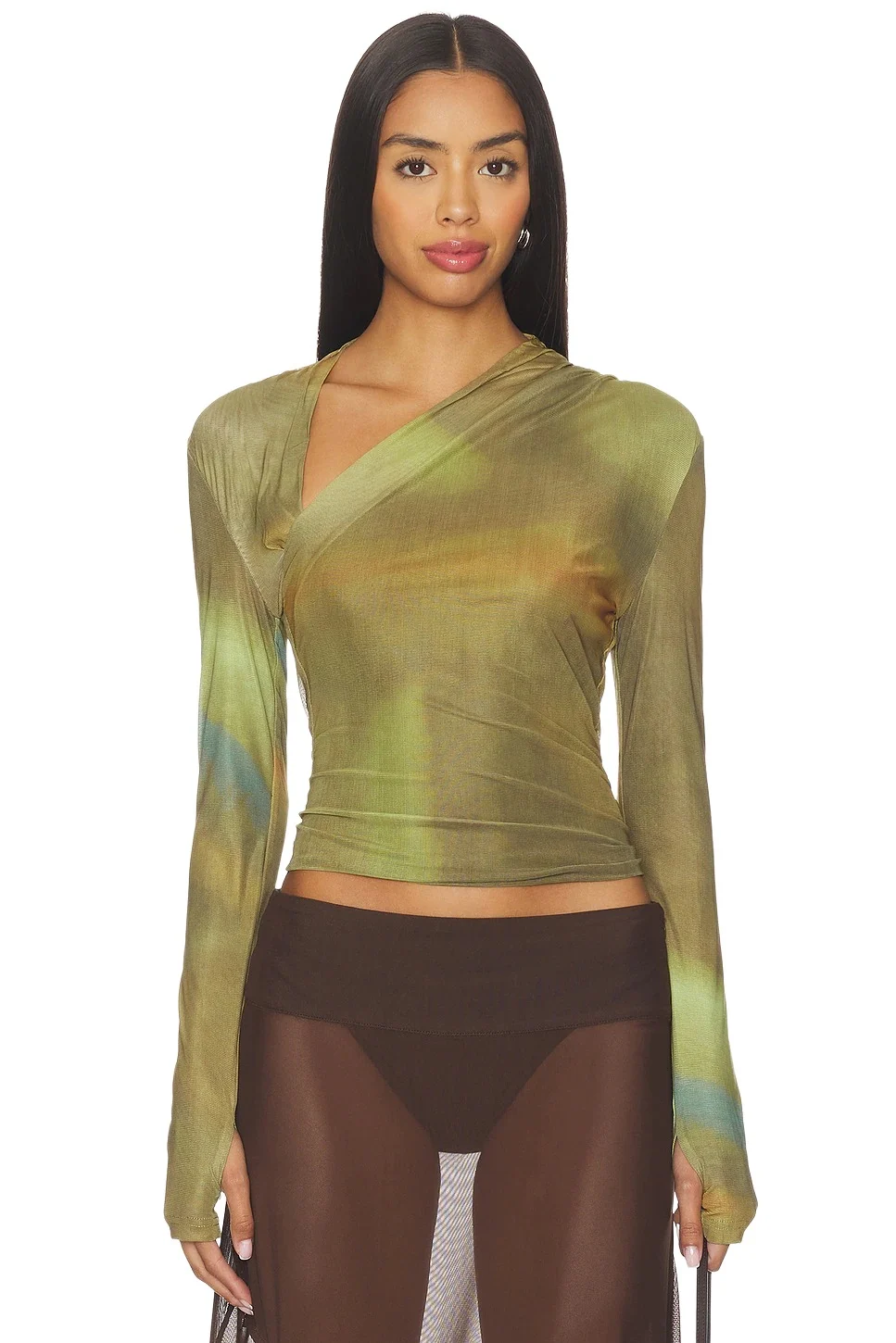 MADISON THE LABEL Laury Mesh Top