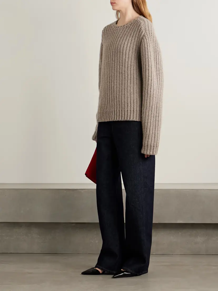 Khaite Natt Ribbed Cashmere Sweater | Thumbnail 2 Khaite Natt Ribbed Cashmere Sweater | Thumbnail 2