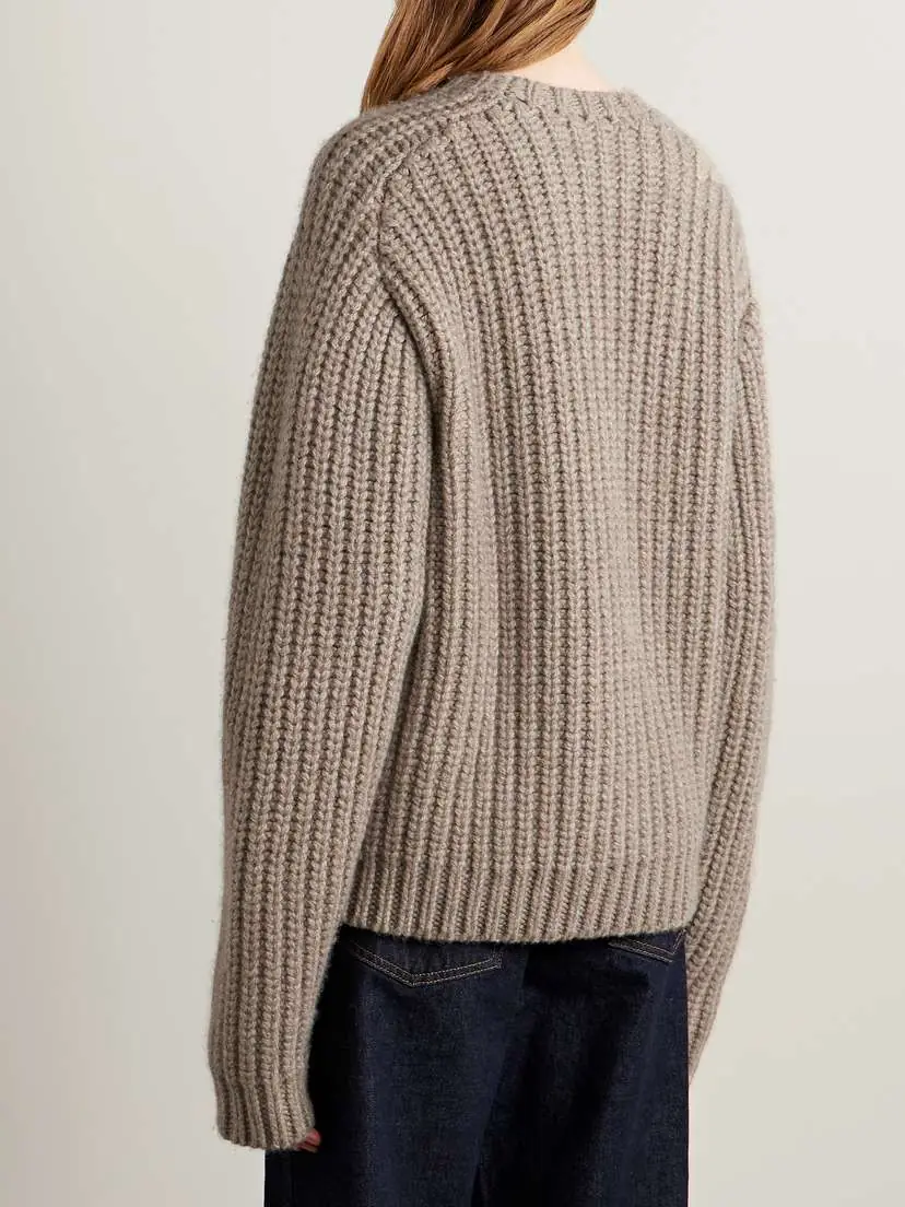 Khaite Natt Ribbed Cashmere Sweater | Thumbnail 3 Khaite Natt Ribbed Cashmere Sweater | Thumbnail 3