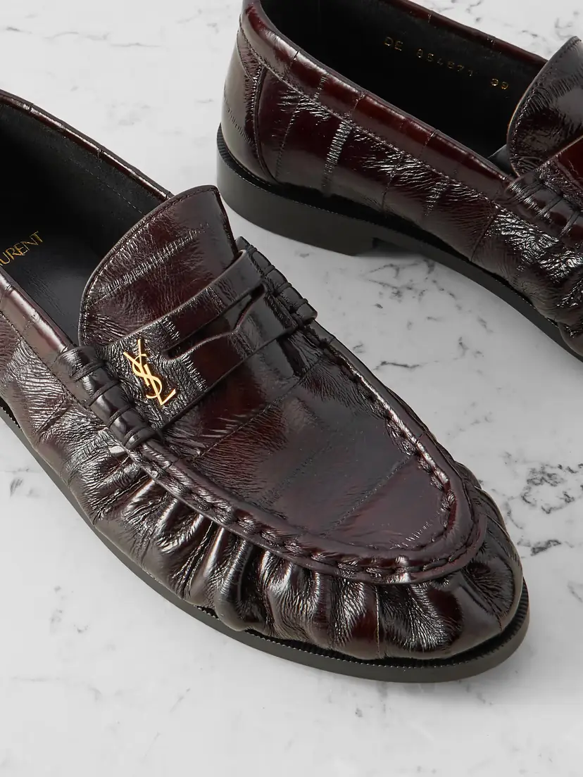 Saint Laurent Le Loafer Eel Loafers | Thumbnail 4 Saint Laurent Le Loafer Eel Loafers | Thumbnail 4