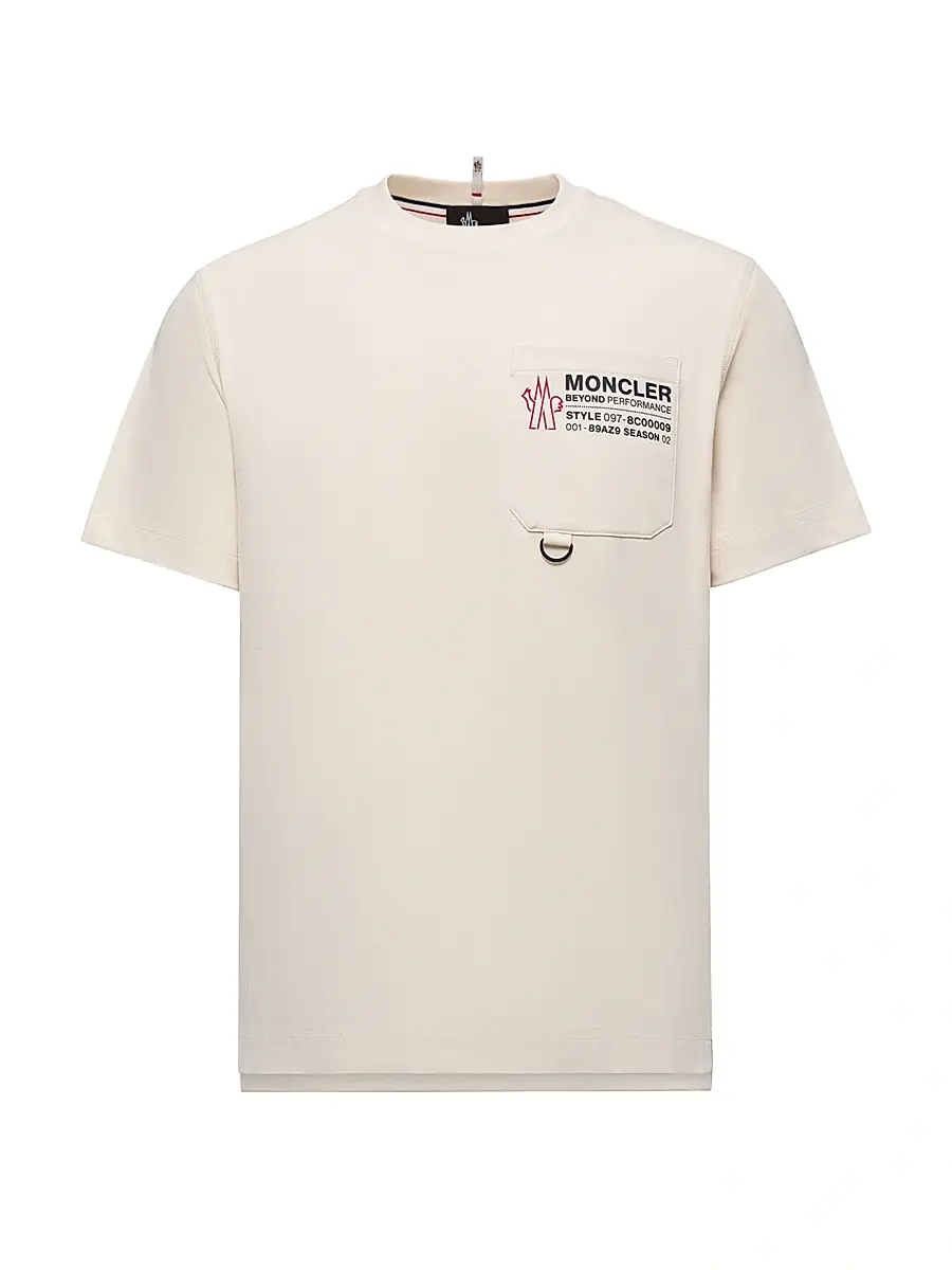 Moncler Grenoble Men's Crewneck T-Shirt in Cotton - Beige | Image 1 Moncler Grenoble Men's Crewneck T-Shirt in Cotton - Beige | Image 1