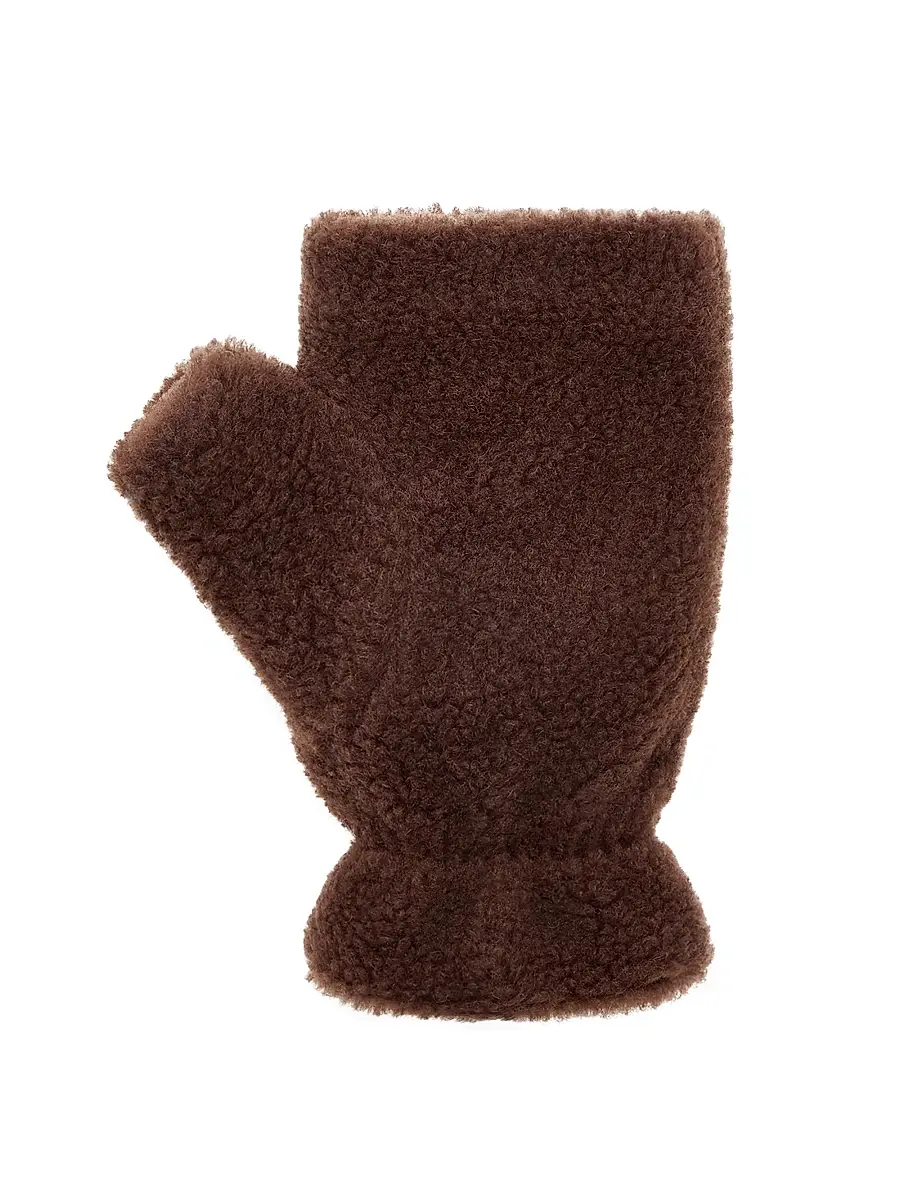 Moncler Men's Gloves in Teddy - Brown | Thumbnail 2 Moncler Men's Gloves in Teddy - Brown | Thumbnail 2