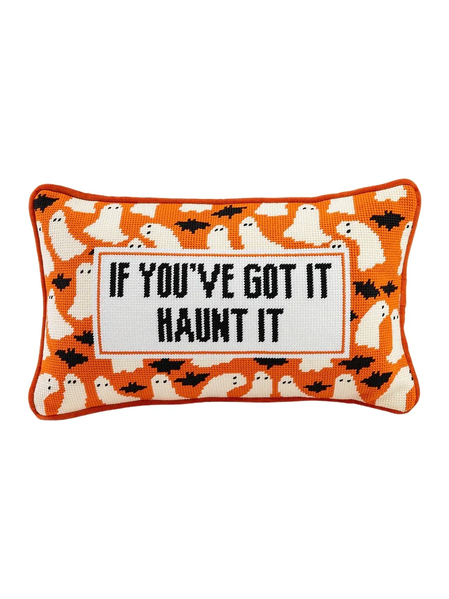 Furbish Studio Haunt It Needlepoint Pillow