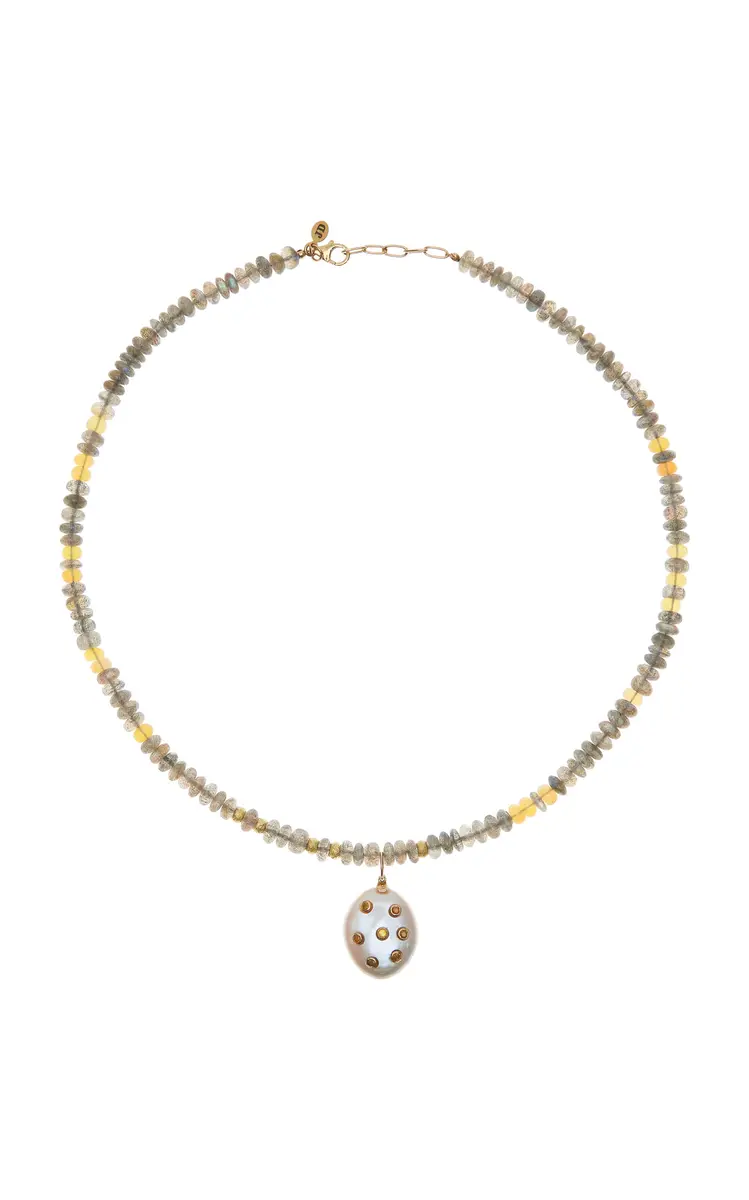 Joie DiGiovanni 18K Yellow Gold Sapphire Pearl Necklace | Thumbnail 4