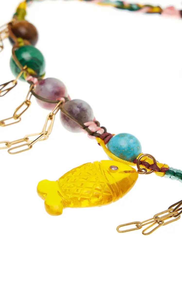 Joie DiGiovanni Mexican Glow Fish 18K Yellow Gold Choker | Thumbnail 3