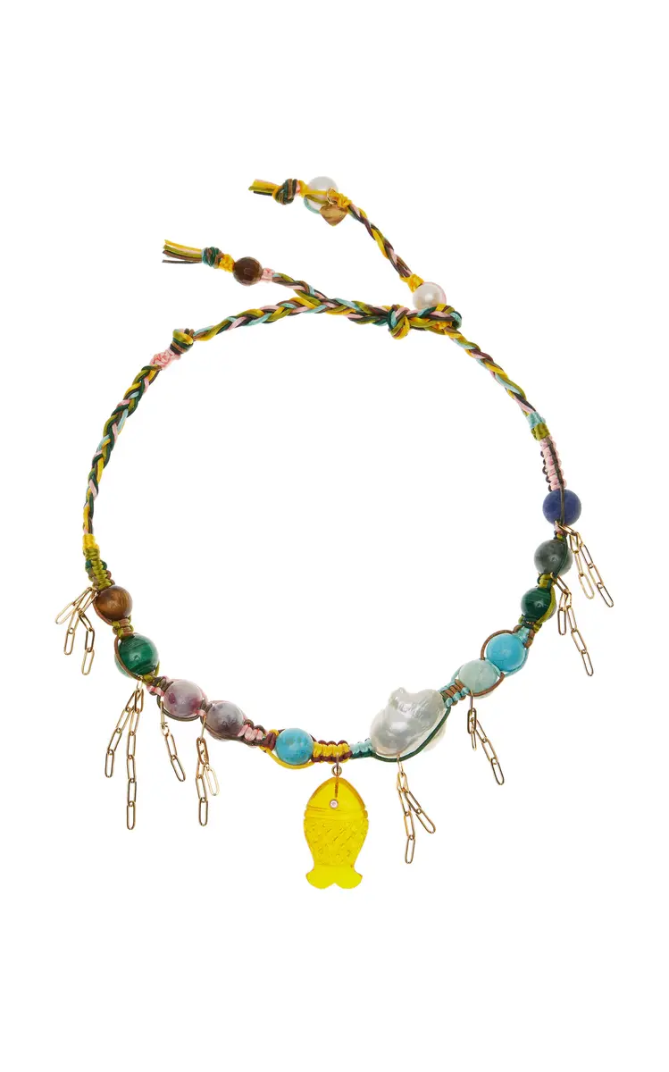 Joie DiGiovanni Mexican Glow Fish 18K Yellow Gold Choker | Thumbnail 4