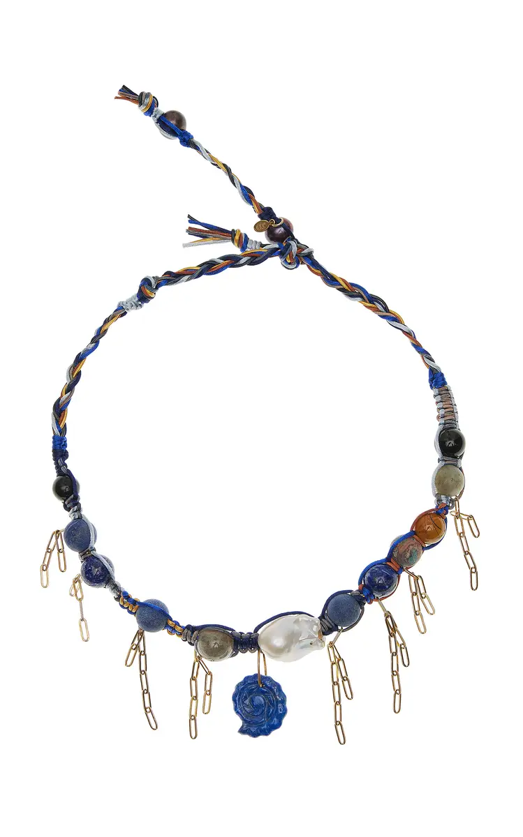 Joie DiGiovanni Butterfly Sky Rockstar 18K Yellow Gold Lapis Choker