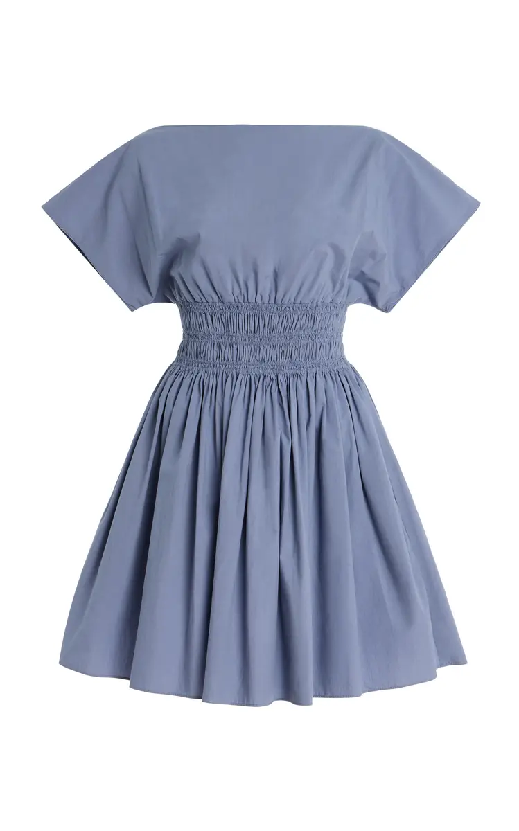Matteau Shirred-Waist Cotton Mini Dress | Thumbnail 6 Matteau Shirred-Waist Cotton Mini Dress | Thumbnail 6