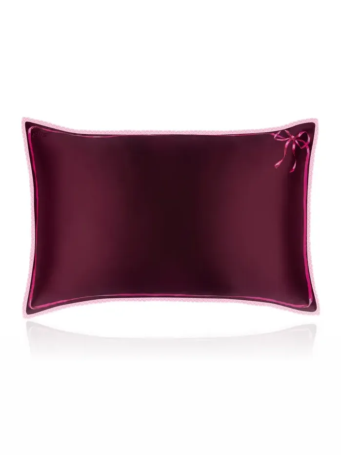 Slip Lace-Trimmed Silk Queen Pillowcase