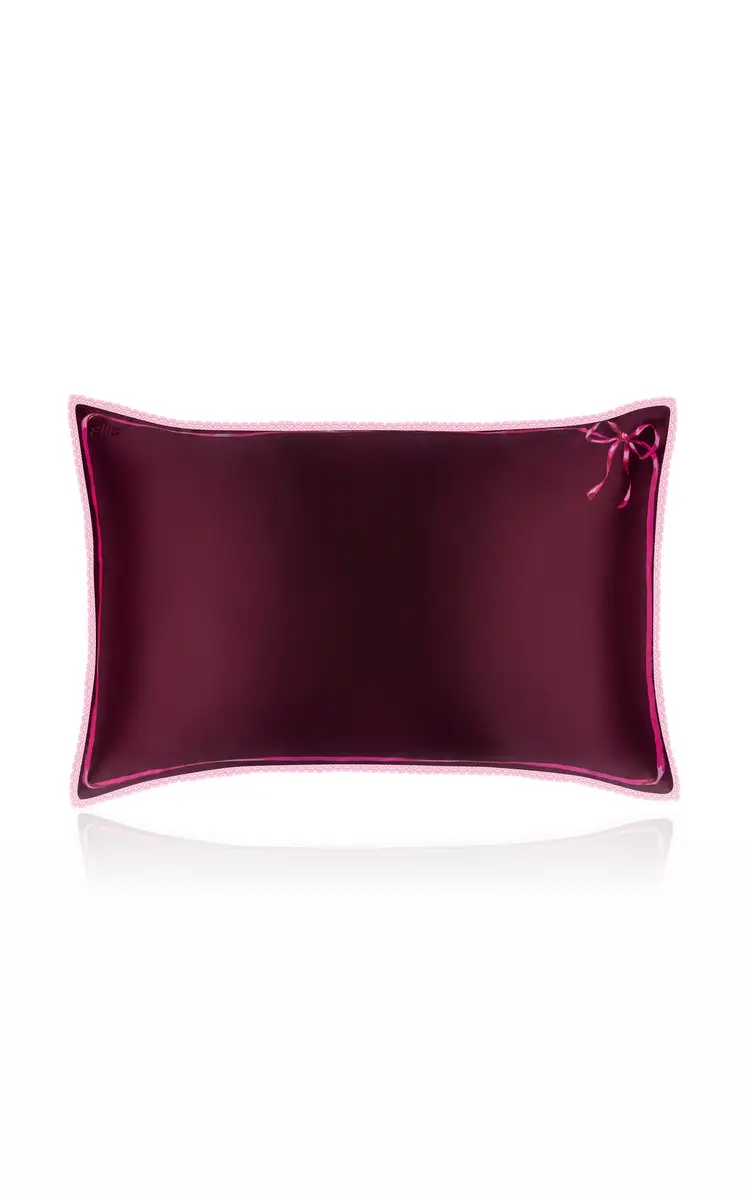 Slip Lace-Trimmed Silk Queen Pillowcase | Image 1 Slip Lace-Trimmed Silk Queen Pillowcase | Image 1