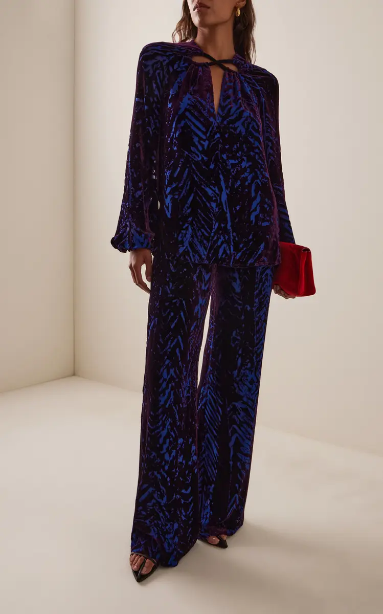 Silvia Tcherassi Como Velvet Pants | Thumbnail 2