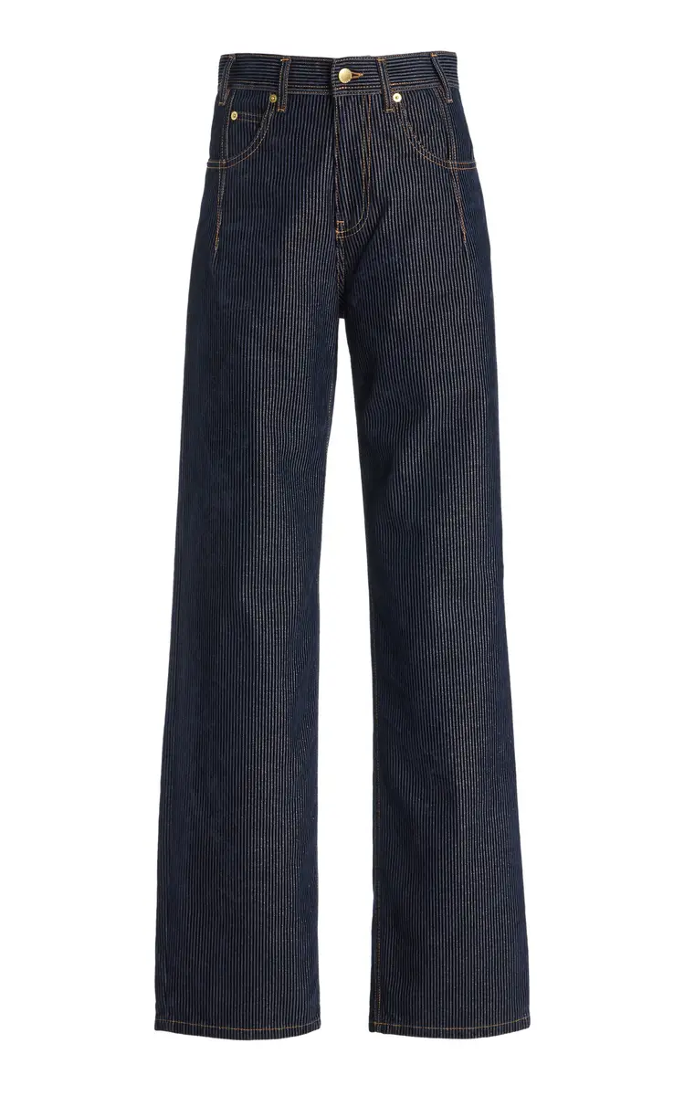 DARKPARK Lu Metallic-Corduroy Straight-Leg Jeans | Image 1 DARKPARK Lu Metallic-Corduroy Straight-Leg Jeans | Image 1