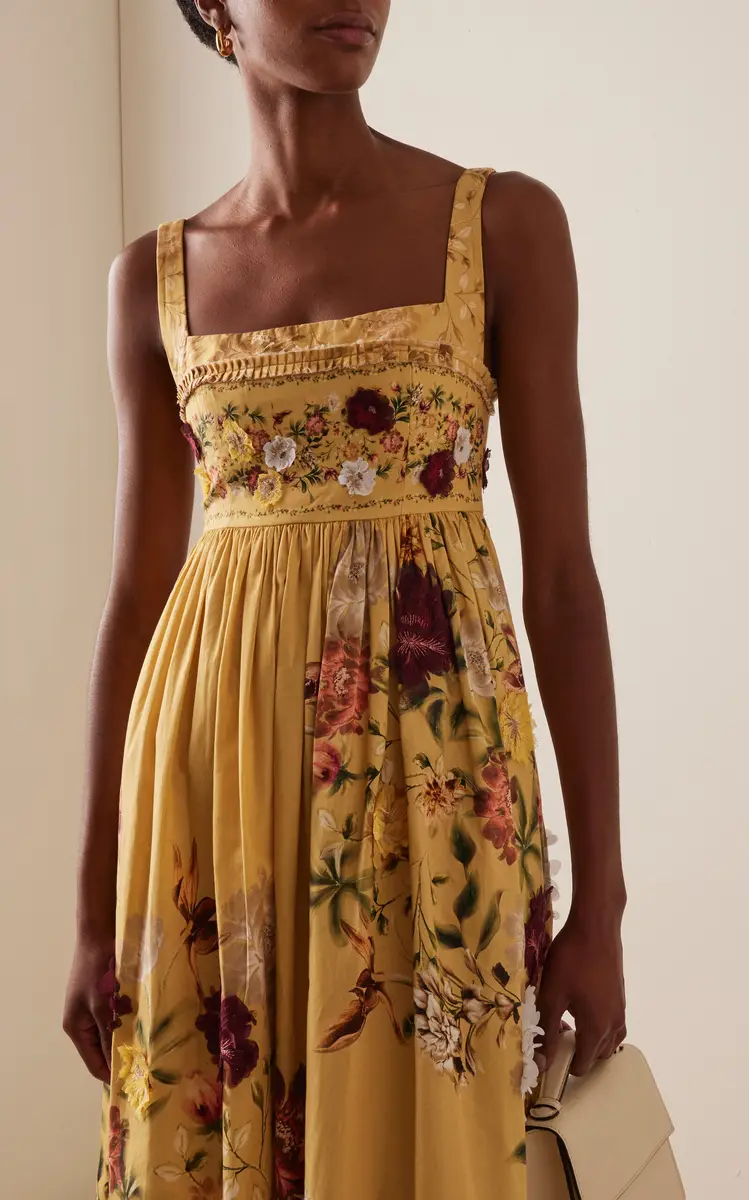 Agua by Agua Bendita Barbara Embroidered Cotton Midi Dress | Thumbnail 3 Agua by Agua Bendita Barbara Embroidered Cotton Midi Dress | Thumbnail 3